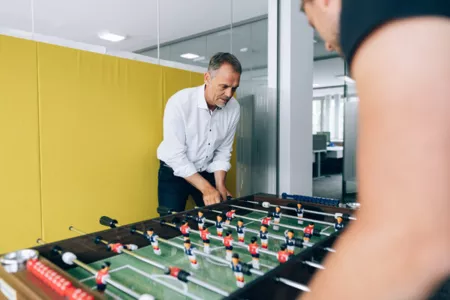 Kickerturnier in der Mittagspause